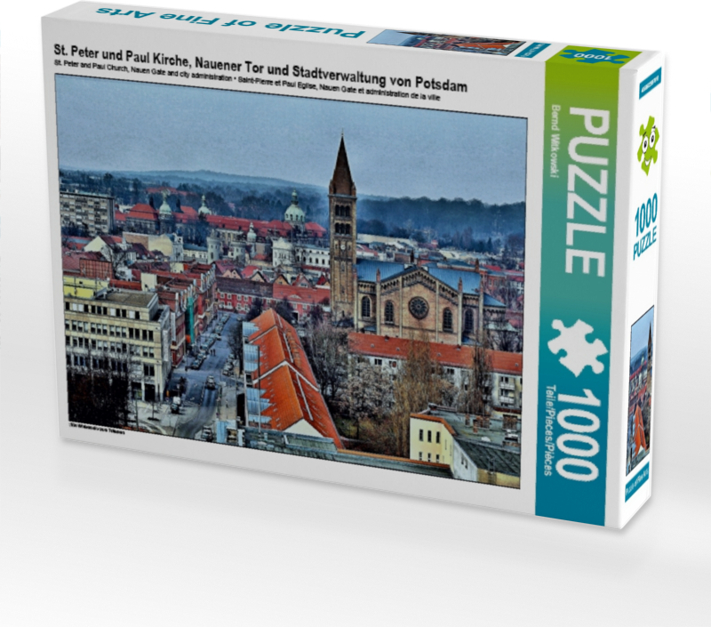 Calvendo St. Peter und Paul Kirche, Nauener Tor und Stadtverwaltung von Potsdam 1000 Teile Puzzle quer 640x480mm, Witkowski Bernd; 7347992