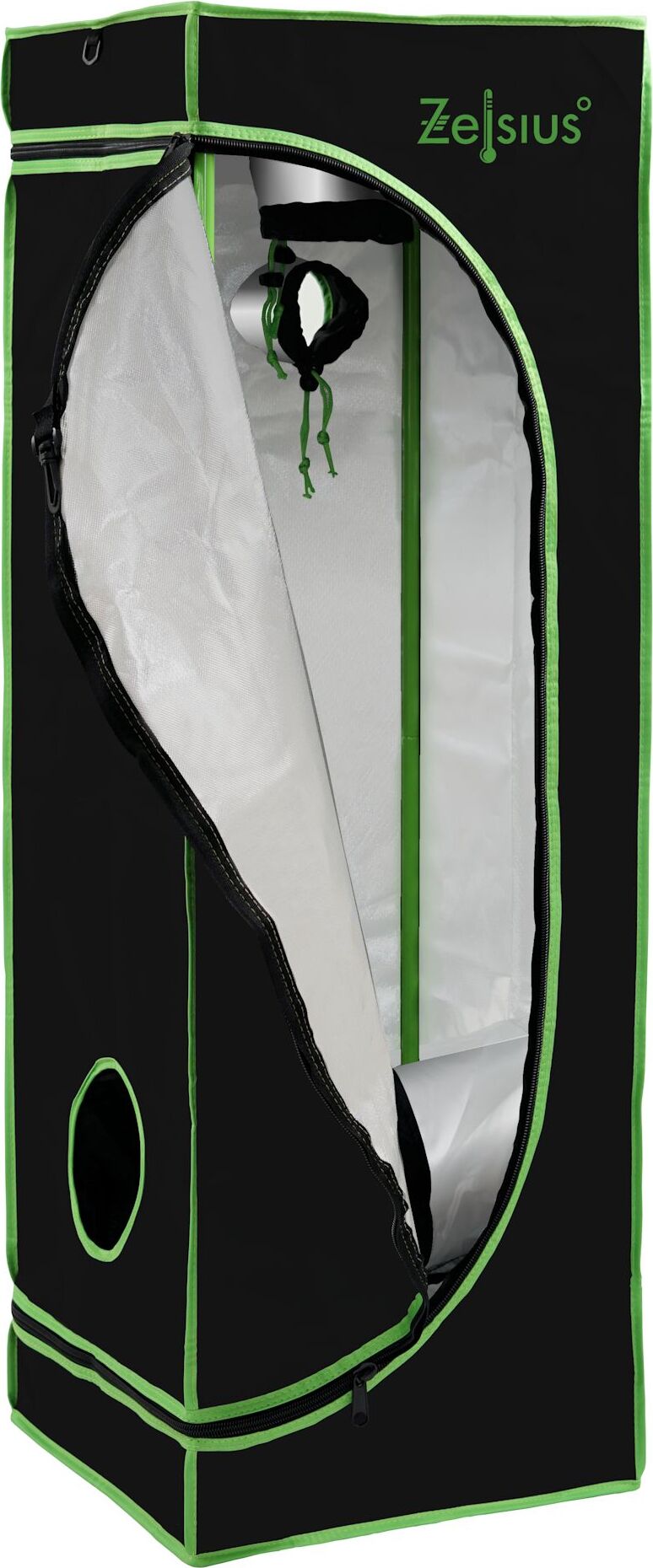 ZELSIUS Grow Tent 120 x 60 x 180 cm schwarz/grün Pflanzenzucht Indoor