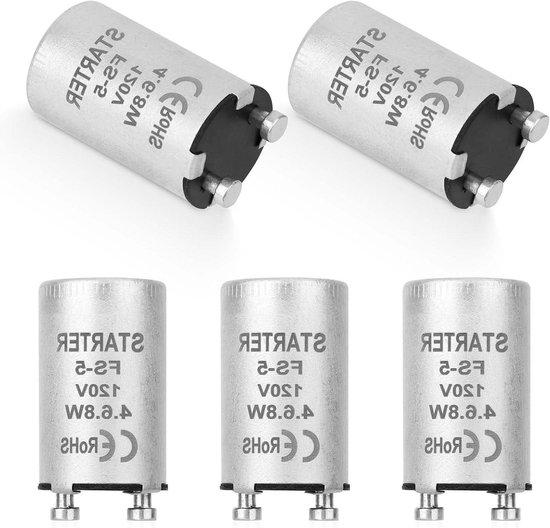 OEM Allecto Plus – Aluminiumgehäuse für Leuchtstofflampen-Starter, 5 Stück, 4–40 W, , 110–130 V 2026