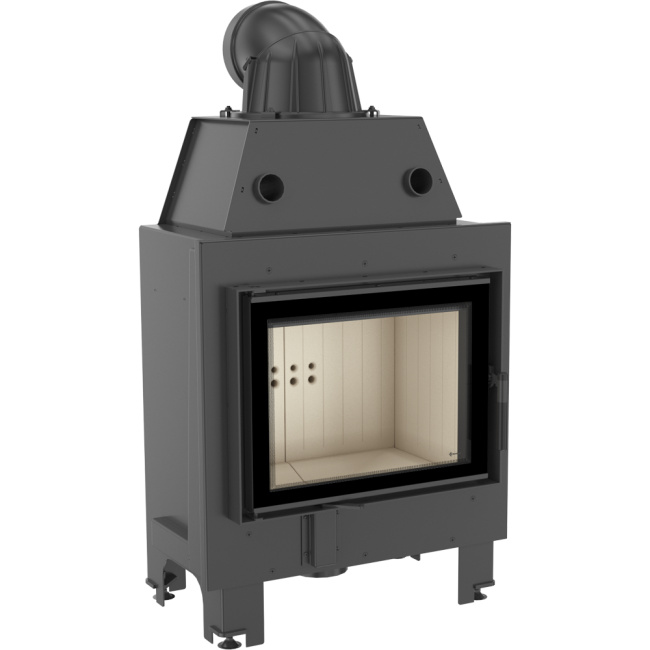 Oceľový krb KRATKI MBM 10 kW Ø 200 samozatváracie dvierka