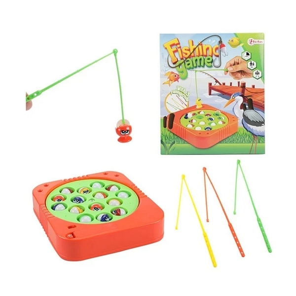 TOI-TOYS Elektronisches Fischereispiel mit 3 Angelrute