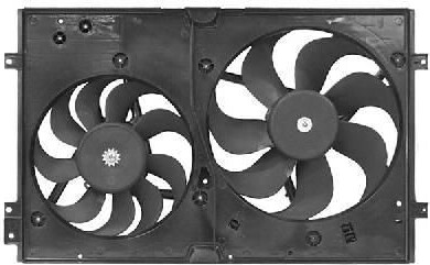 VAN WEZEL Ventilátor, kondenzátor klimatizácie s elektromotorom vpredu pre AUDI A3 SKODA