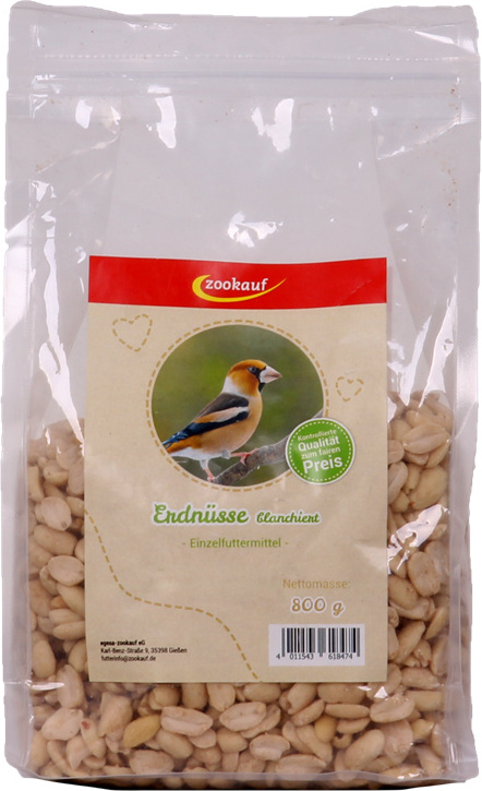 zookauf Erdnüsse blanchiert 800 g
