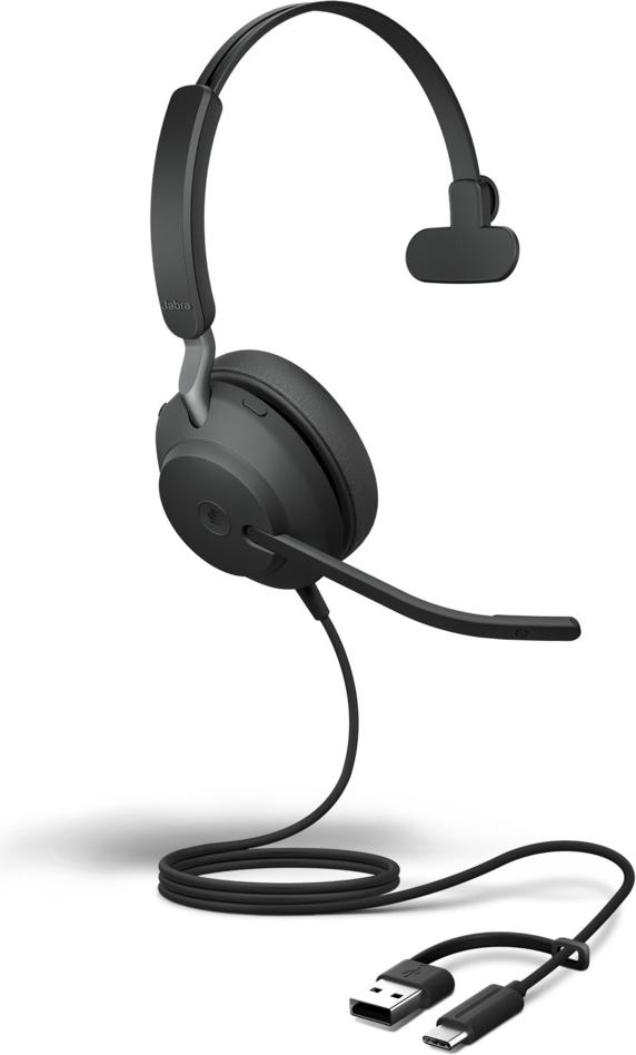 Jabra Evolve2 40 SE MS Mono - Slúchadlá - na uši