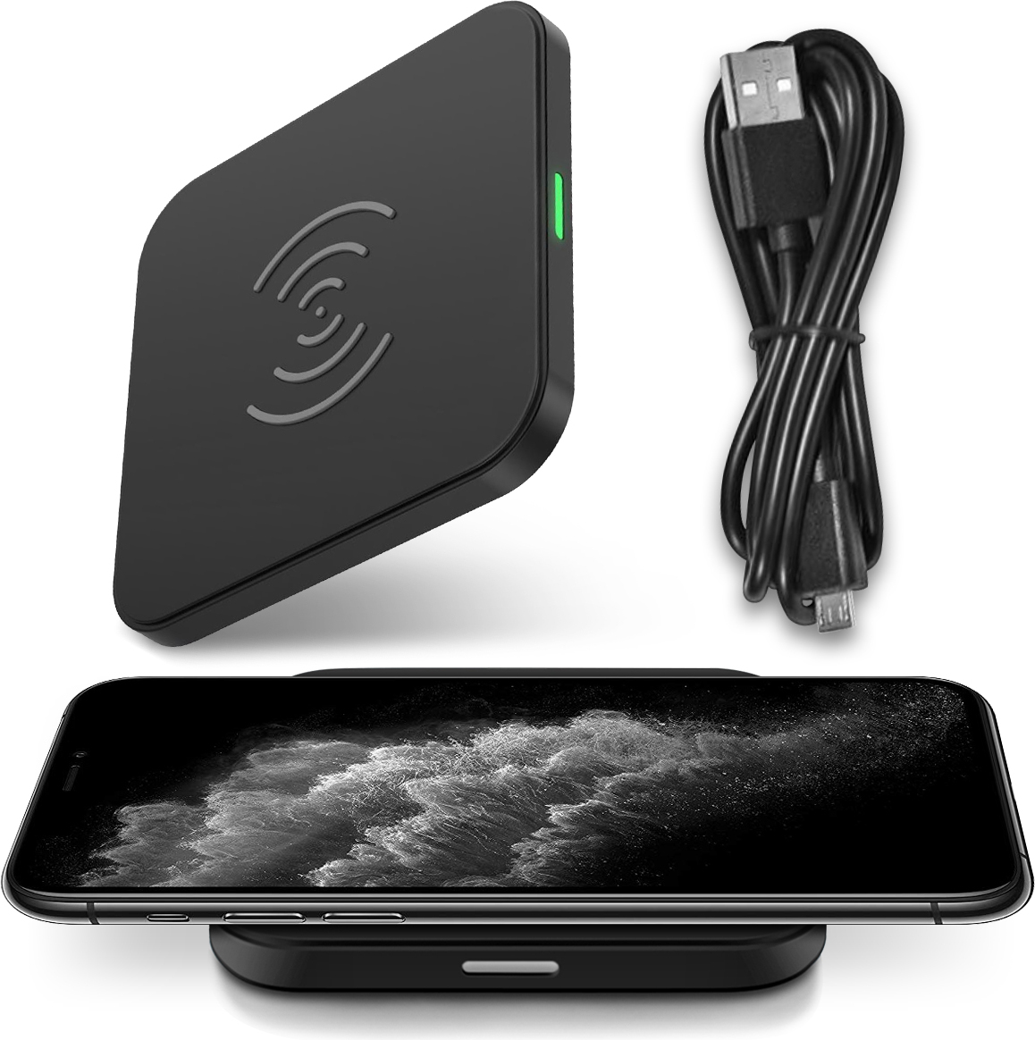 Naukita Qi Laden Ladegerät Wireless für Apple Samsung Huawei Google Sony Ladestation