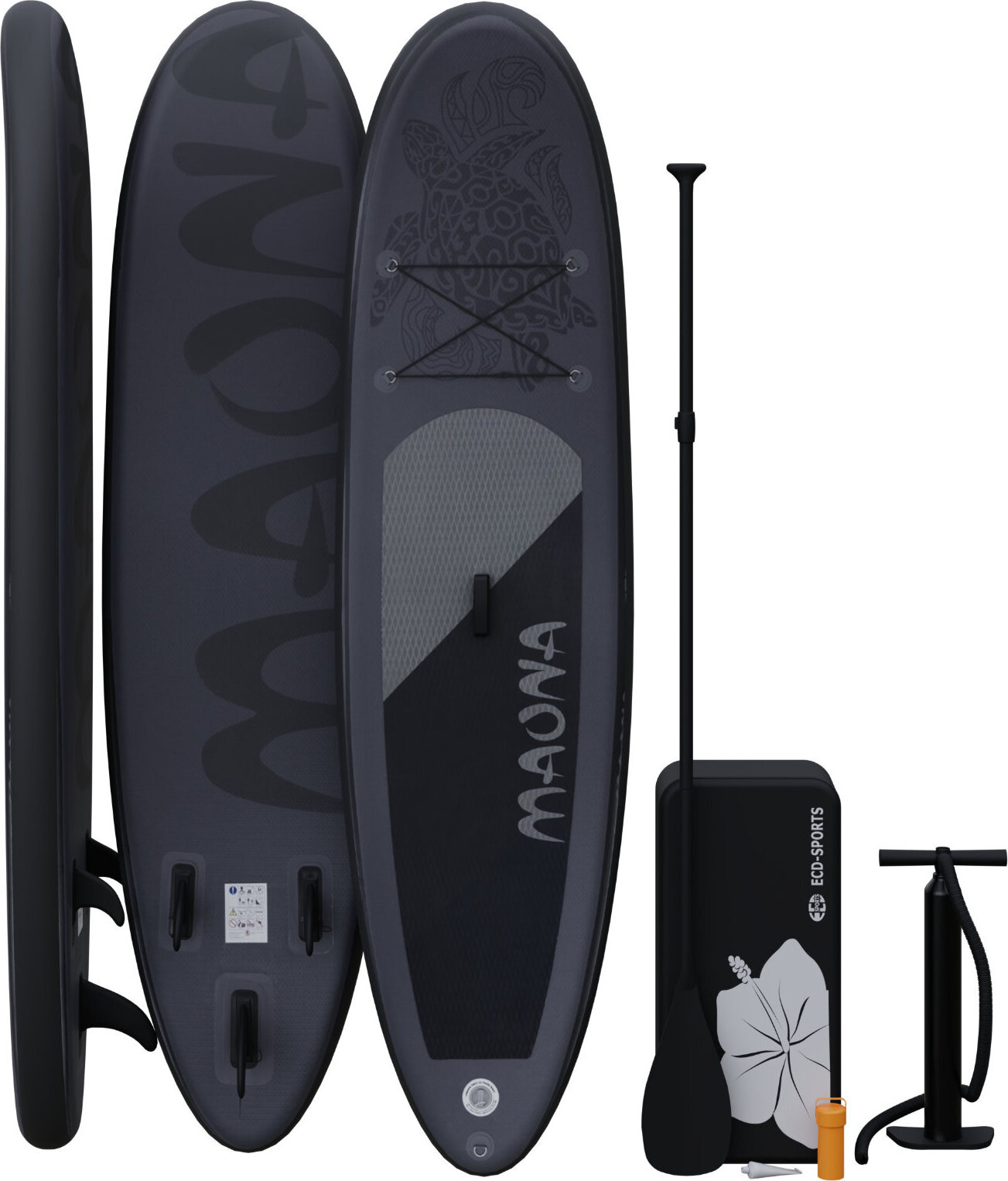 Stand Up Paddle Gonflable Maona 10 Ft / 308 Cm - Olive - Kit Complet Avec Pompe Et Pagaie