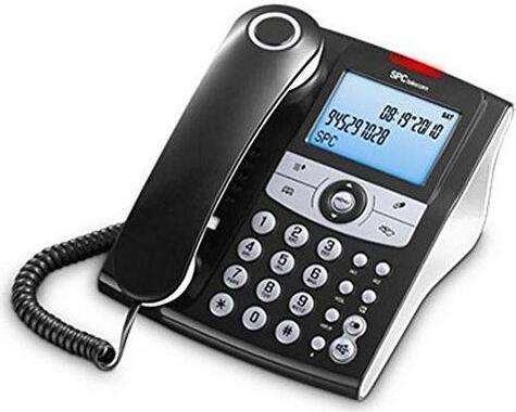 Spc Telefon Schnurtelefon Elegance ID Schwarz Komfort Telefongerät Festnetztelefon Ergonomisch 3804