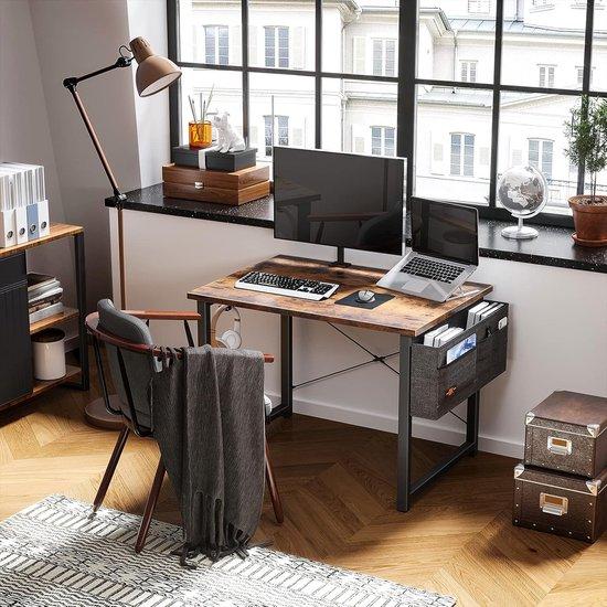 OEM Klein Hölzernes Büro, 80 x 40 x 73,5 cm, Computerarbeitsplatz, Arbeitsplatz mit Kopfhörerhalter und Ablagefach, kleine Heimarbeit, Holz, PC-Arbeitsplatz, Arbeitsplatz für den Heimgebrauch, Braun 2026