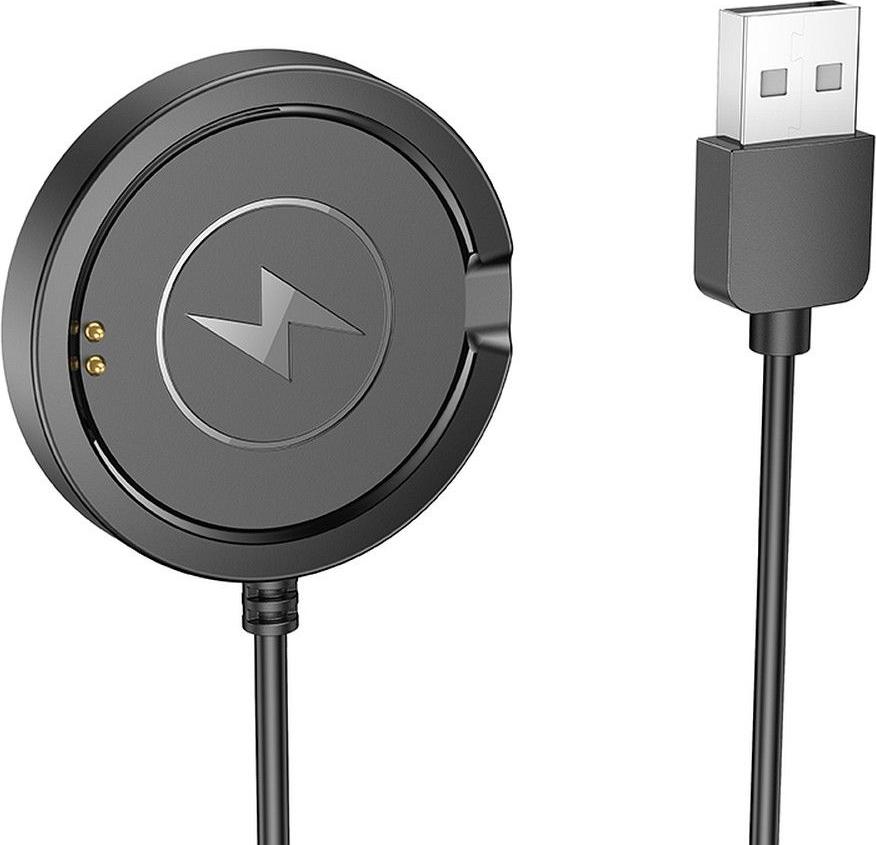 Nabíjací kábel HOCO Smartwatch Y22 0,6 m čierny