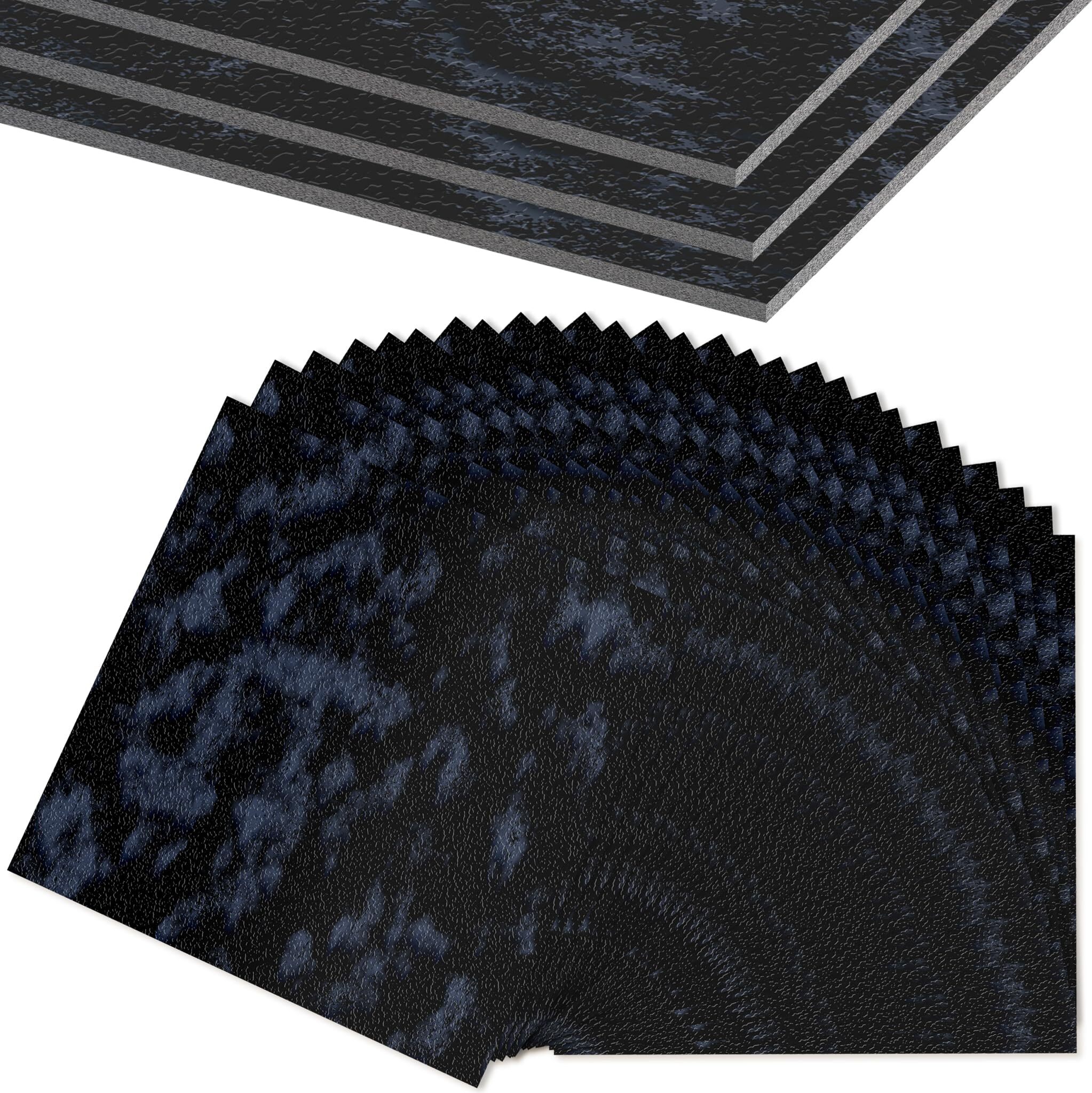 JOIEYOU PVC Bodenbelag 30x30 cm 27 Stück Vinylboden Selbstklebend Klebefliesen Boden Wasserfest Rutschfest Bodenfliesen für Wohnzimmer Küche Bad (S29, 2.5)