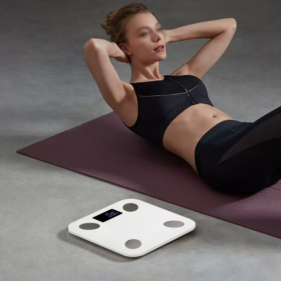 GreatDEshop2021 Körperfettwaage Digitalwaage Smart Badezimmerwaage LED Display 3-180kg APP Smart Control JKGQFJN2WDML8-CYF