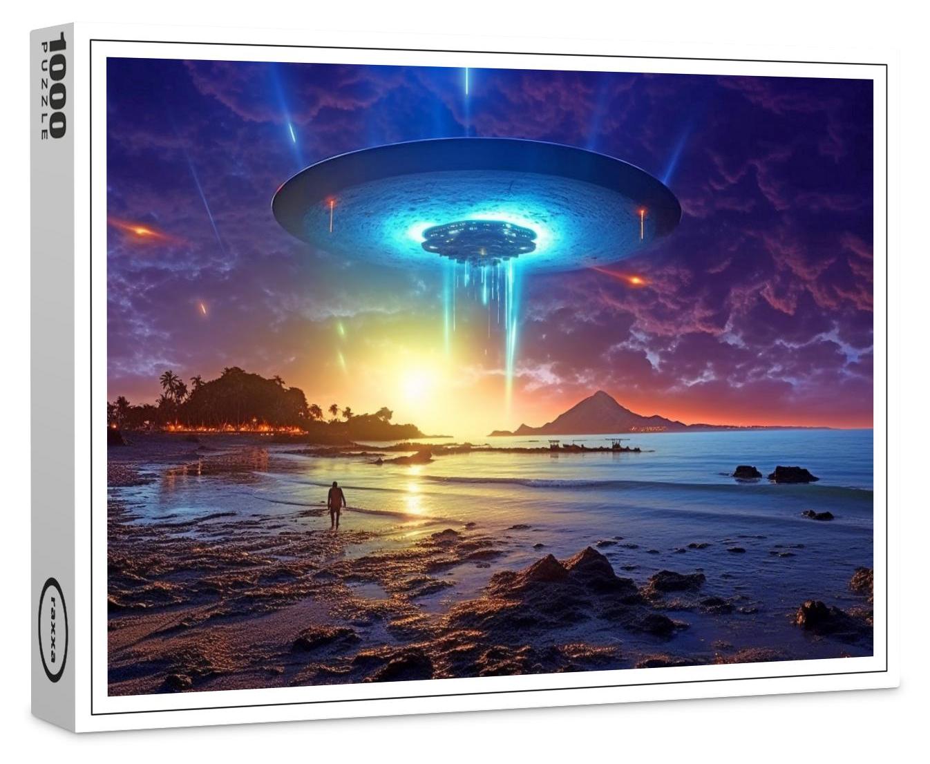 raxxa Premium-Puzzle "Raumschiff auf einem fremden Planeten", 1000 Teile 1-14270-24595-373