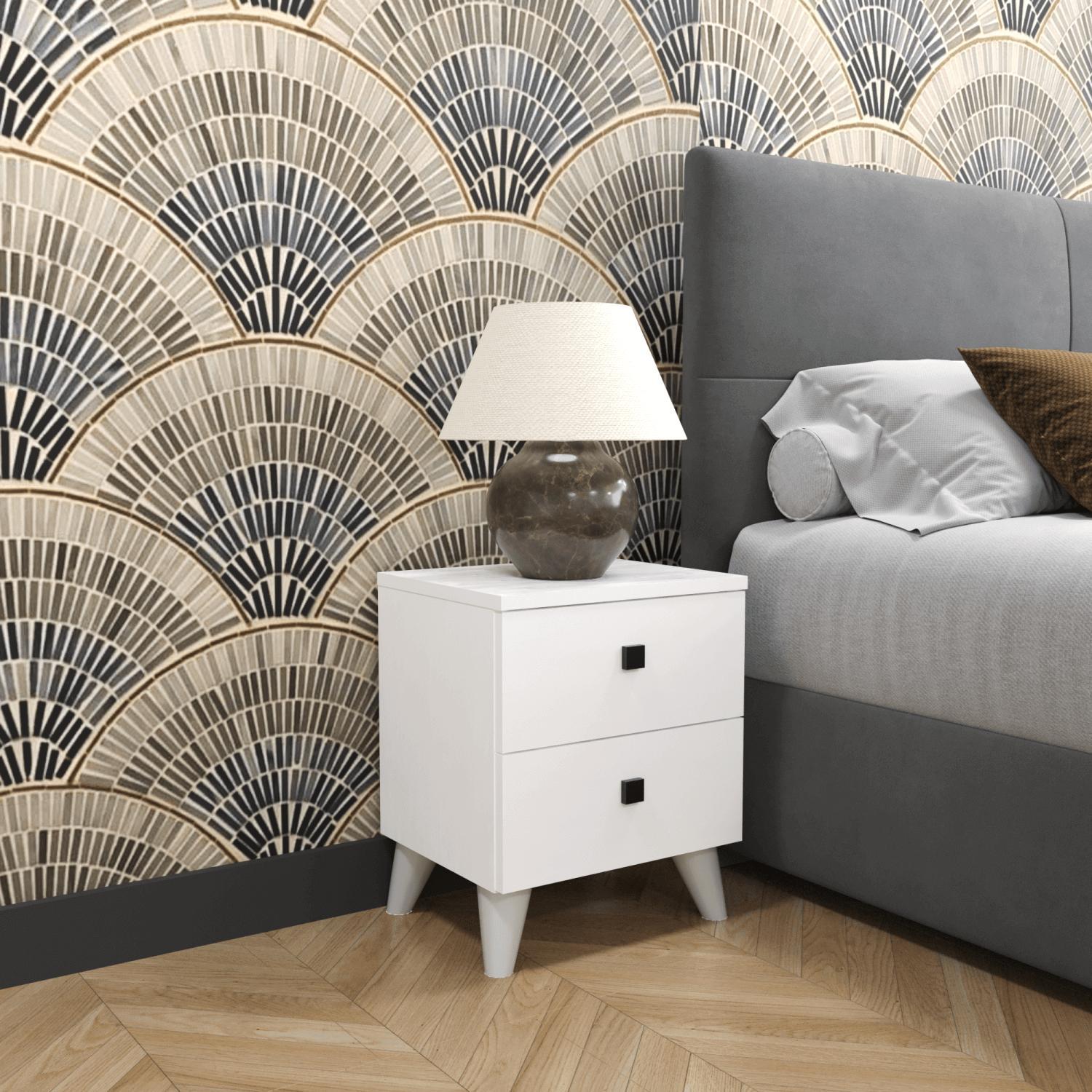 Smart Home Art Artes Nachttisch mit 2 Schubladen Atlantic Pine Stilvoll & Praktisch 1532312-nsku