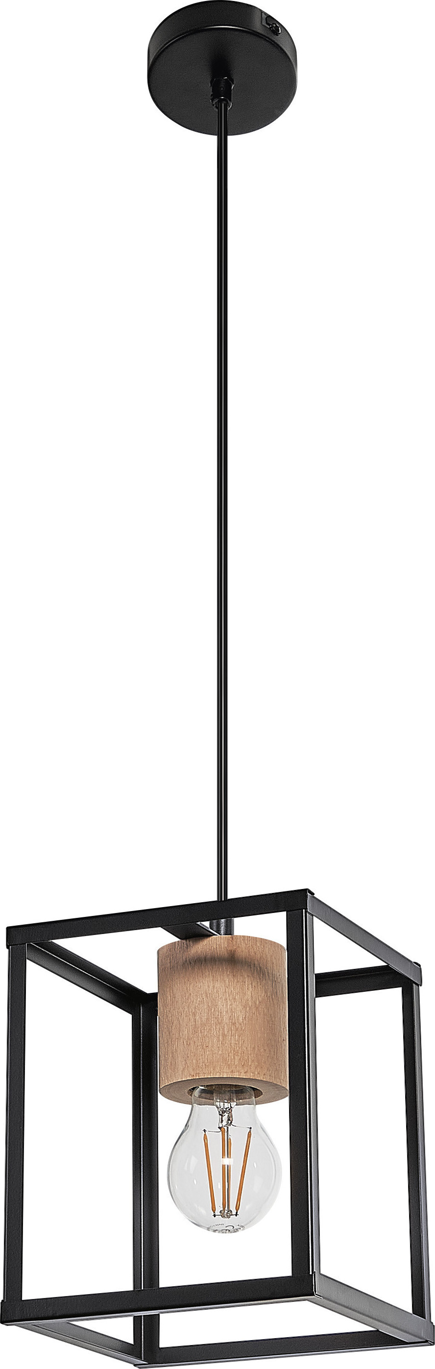 LEDVANCE DECOR Nairobi Pendelleuchte, schwarz, mit E27 Sockel fr den einfachen Austausch des Leuchtmittels, kann mit einfacher oder smarter Lampe bestckt werden, Schutzklasse IP20 AC404560055