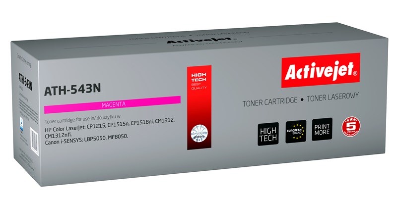 Activejet ATH-543N toner (náhrada za HP 125A CB543A, Canon CRG-716M; Supreme; 1600 strán; mág