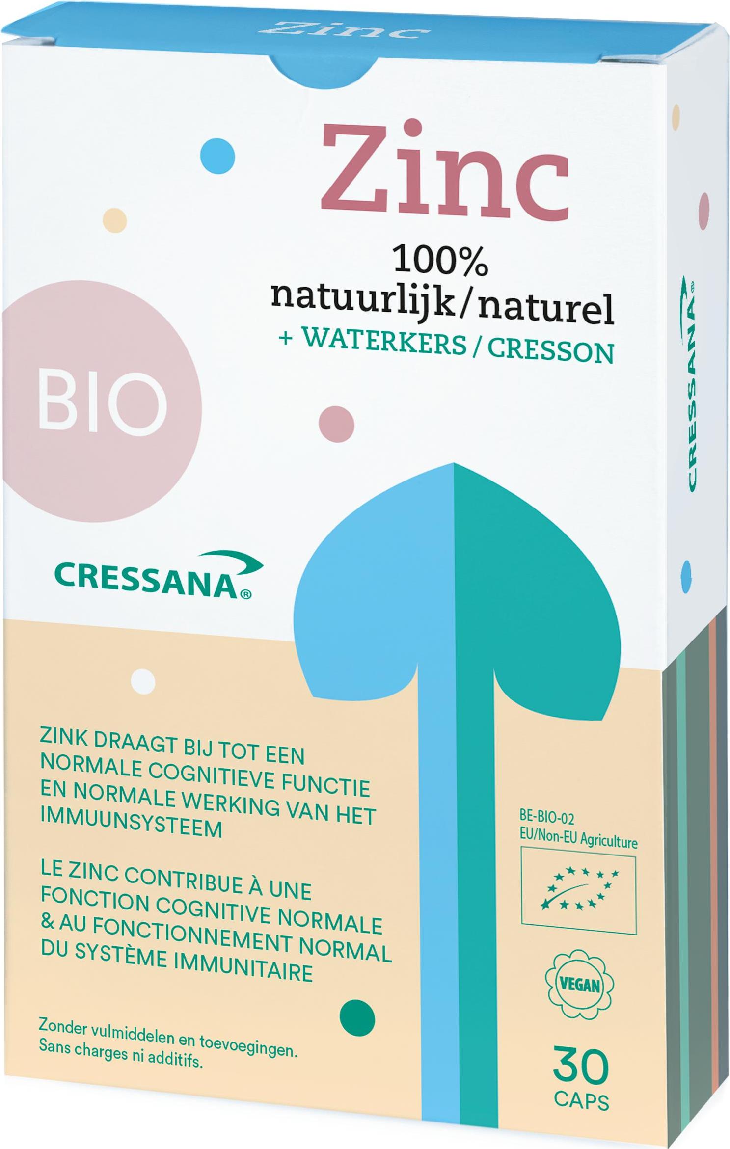 Cressana Zink Guave – 30 Kapseln – Organisches Zink aus Guavenblättern – & Vegan – Unterstützung des Immunsystems, Hautgesundheit & Antioxidativer Schutz, Natürliche Zinkquelle C0251