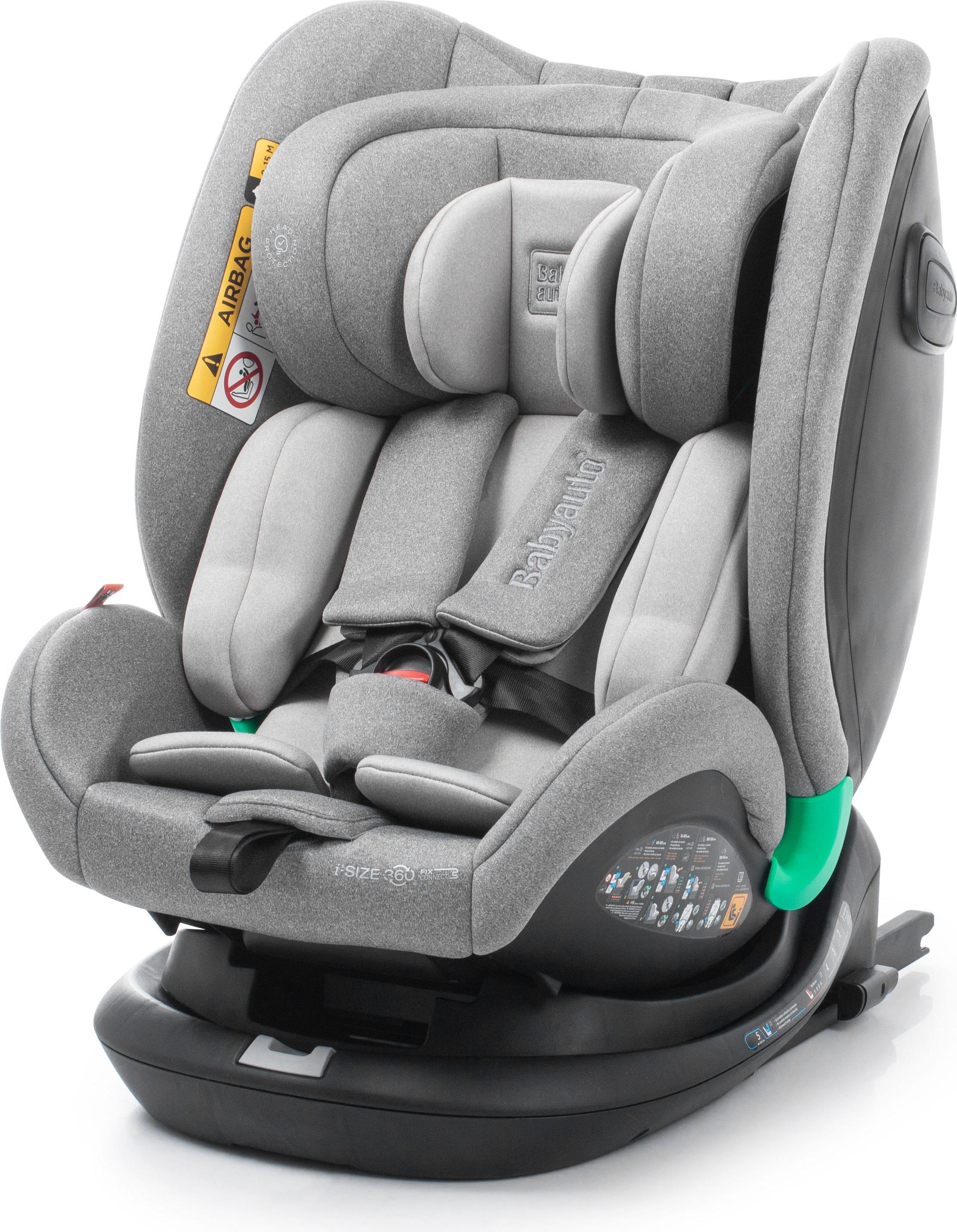 Kindersitz - BABYAUTO - Odeas - Gruppe 0/1/2/3 - I-Size - 40/150 cm - Top Tether - 360° drehbar - Anthrazit