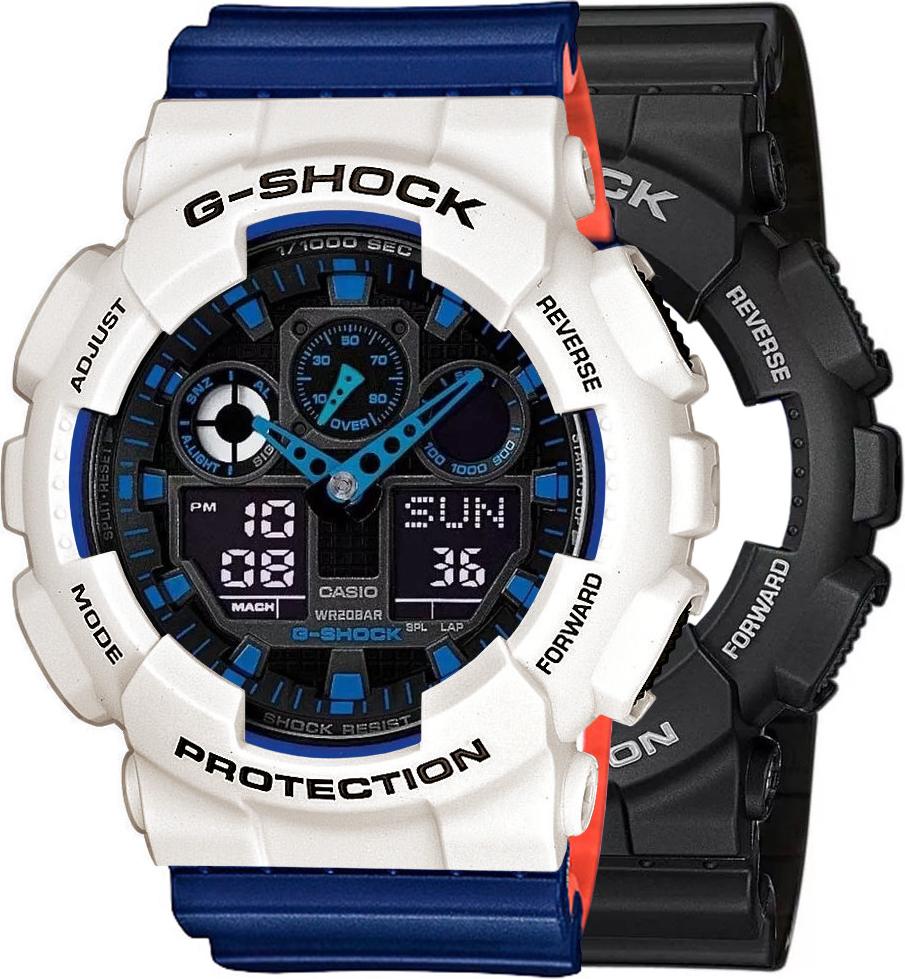 Zegarek Casio G-Shock SET GA-100-1A2ER + BEZEL 10395292 + PASEK 10527467 20BAR