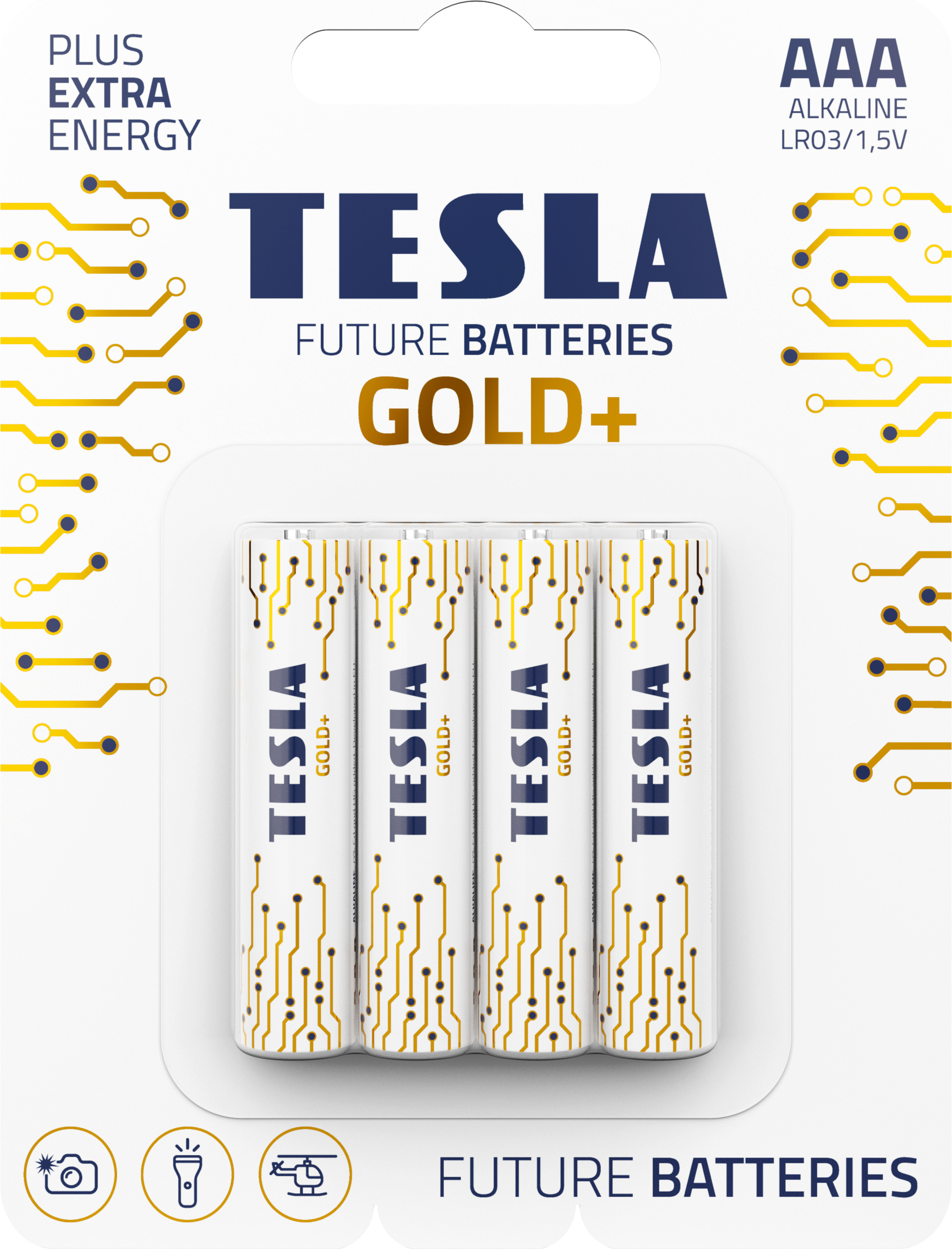 Tesla AAA GOLD+ alkalisch, 4 Stück, ND