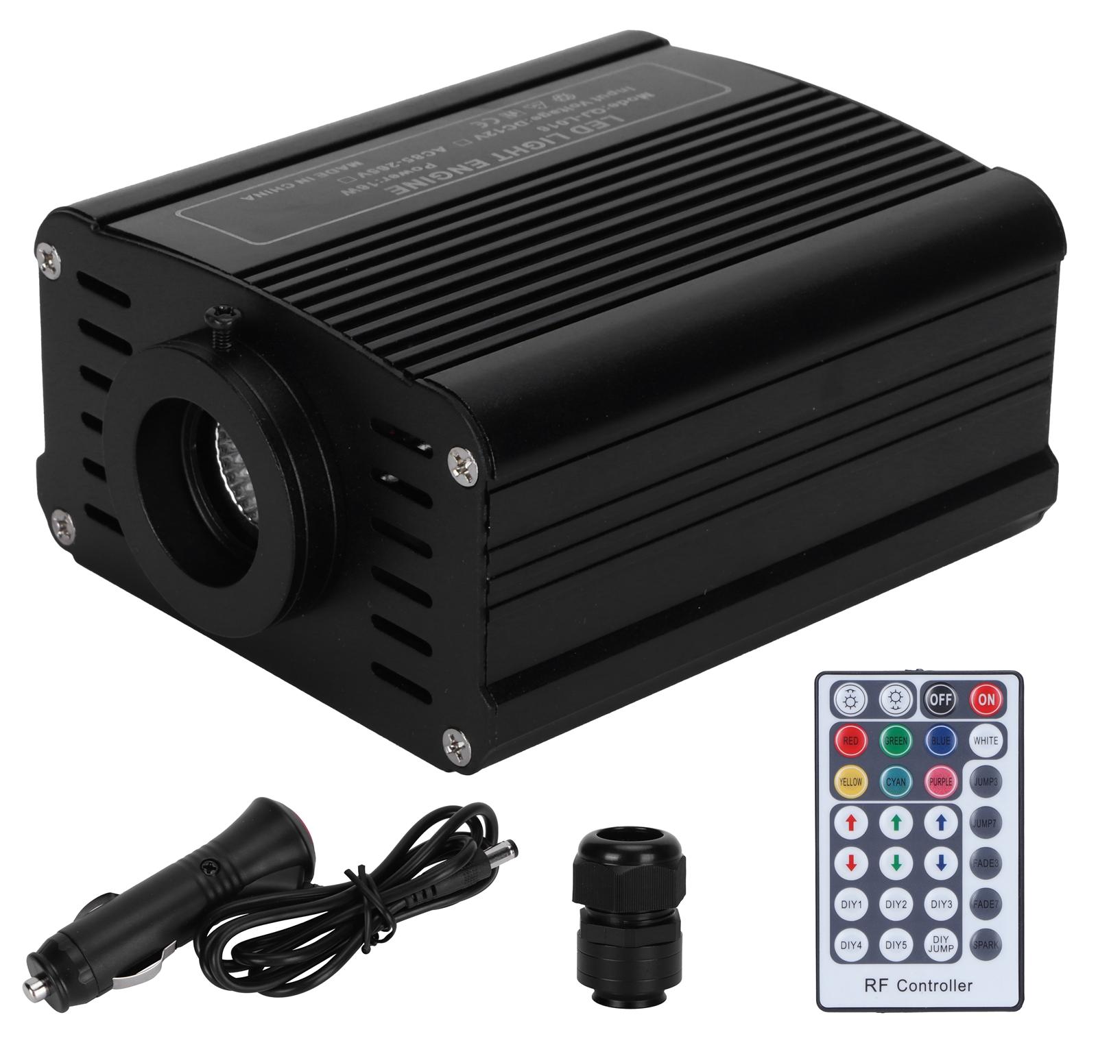 Gistuch Glasfaser-Lichtmotortreiber 16 W RGBW-Deckenquelle mit Fernbedienung 12 V