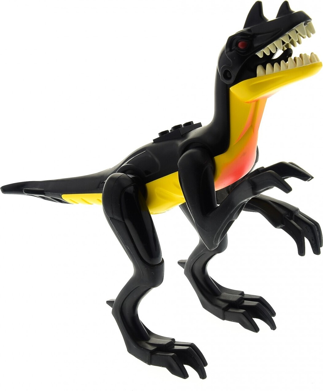 1x Lego zviera dinosaurus Velociraptor Dino 2010 čierna žltá 7295 7474 Raptor01