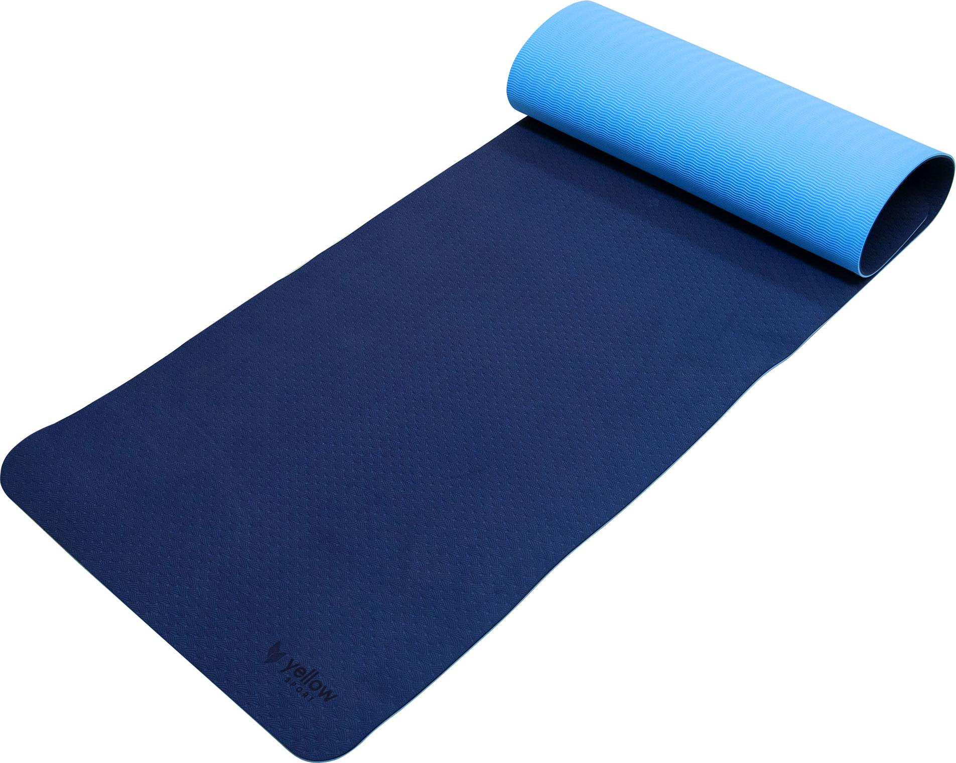 yellowSPORT yellowMAT TPE-Trainingsmatte, Blau und Marineblau