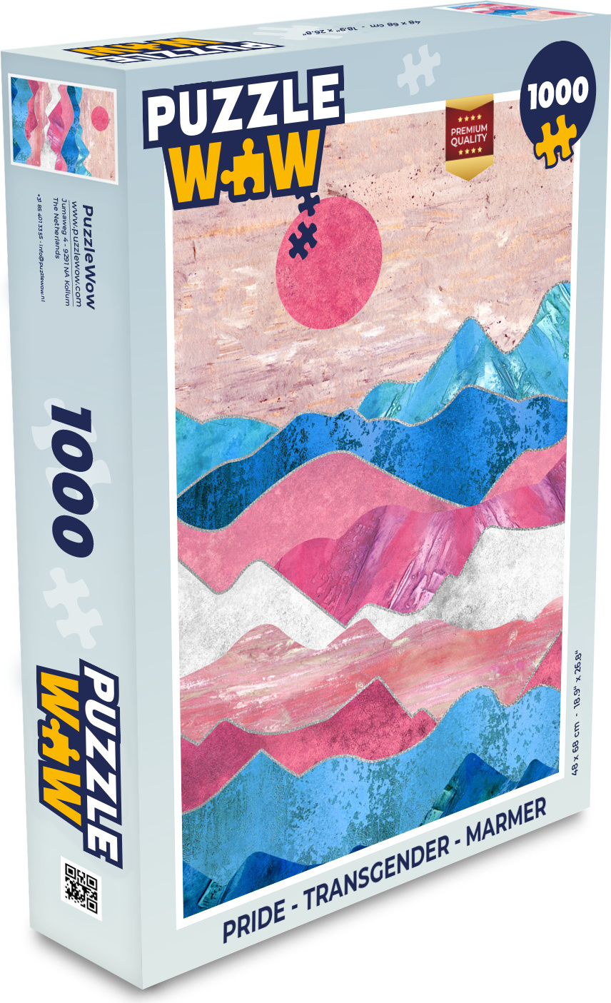MuchoWow® Puzzle 1000 Teile Stolz - Transgender - Marmor - Spielzeug - Alt und Jung - Spiele - Puzzeln 136|522483524