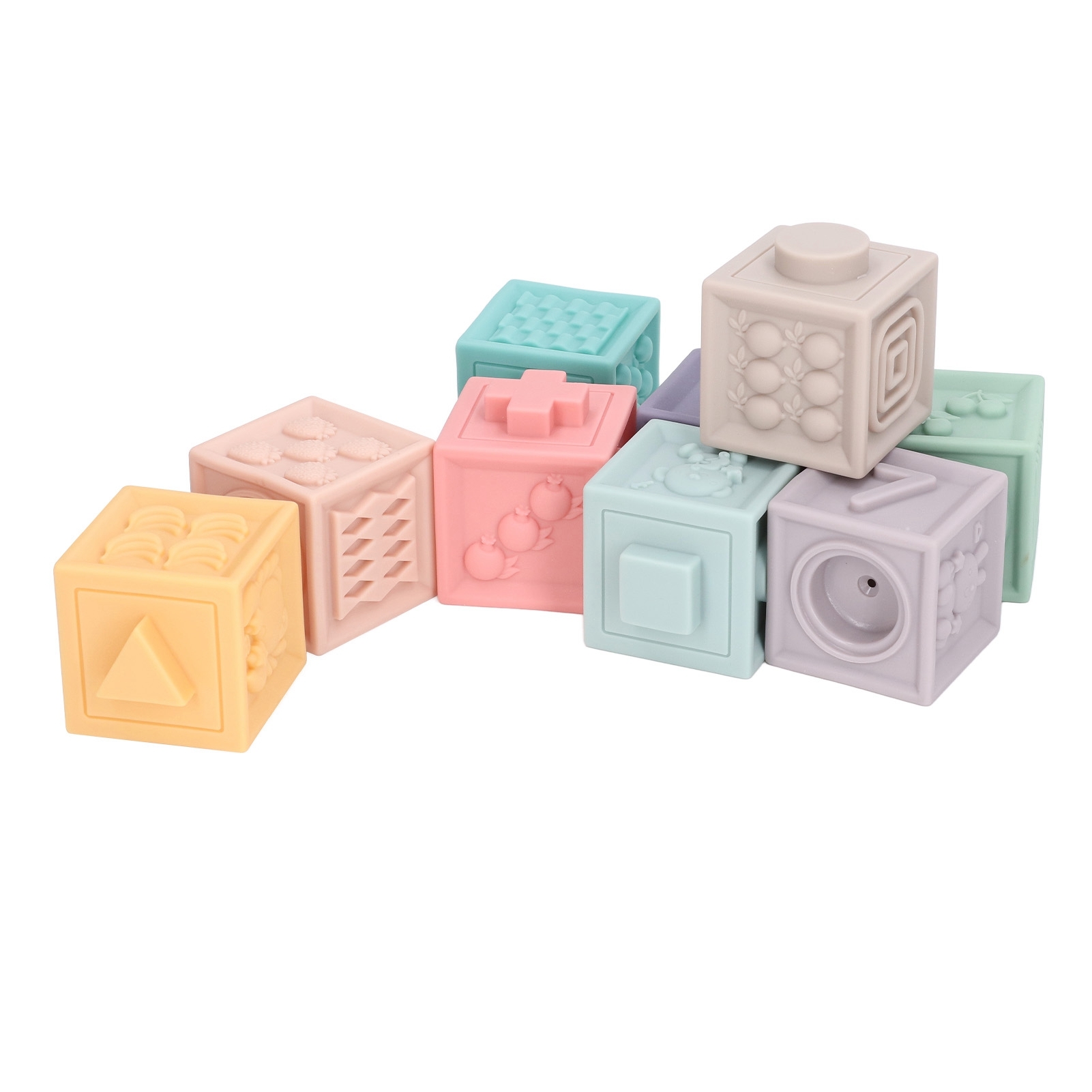 Cocosity Baby-Blöcke Spielzeug,Stacking Building Blocks,Soft Building Blocks,Soft Stacking Block,Squeeze Baby Toys,Baby Teethers Block,Stacking Teething Blocks Toys,Attract Infants Attention
