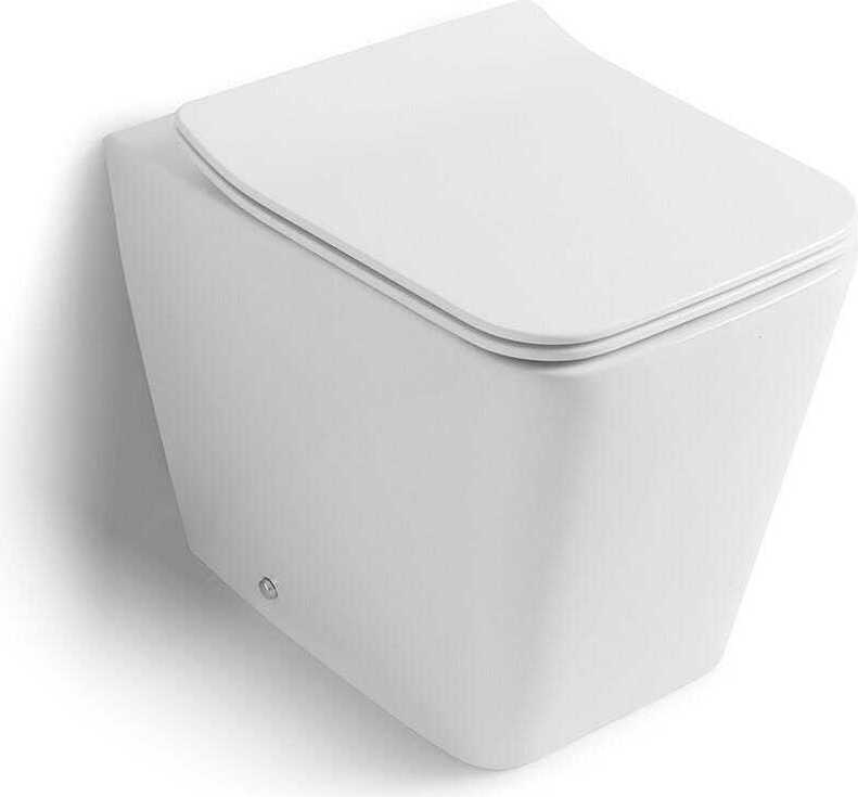 Stand-WC ohne Spülrand und WC-Sitz mit Soft-Closing-Funktion | Rock