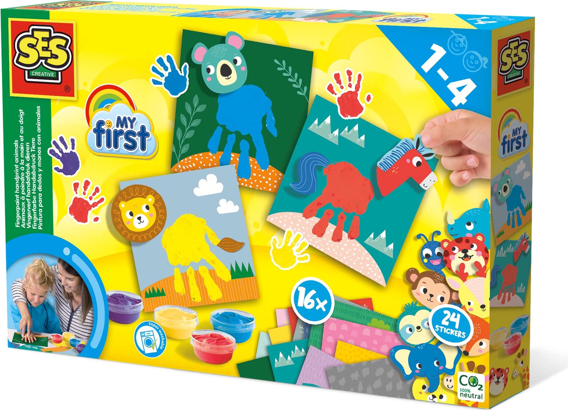 SES My first Fingerfarbe Handabdruck Tiere 14443