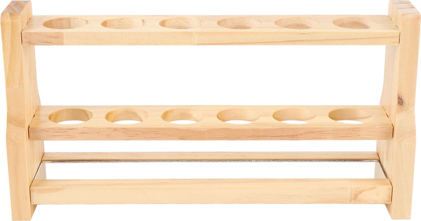 Gistuch Holzprobe -Rohr -Rack -Lagerung 6 rundes Loch Multifunktionaler Standhalter für Home Laboratory Work Space 31mm / 1,22in