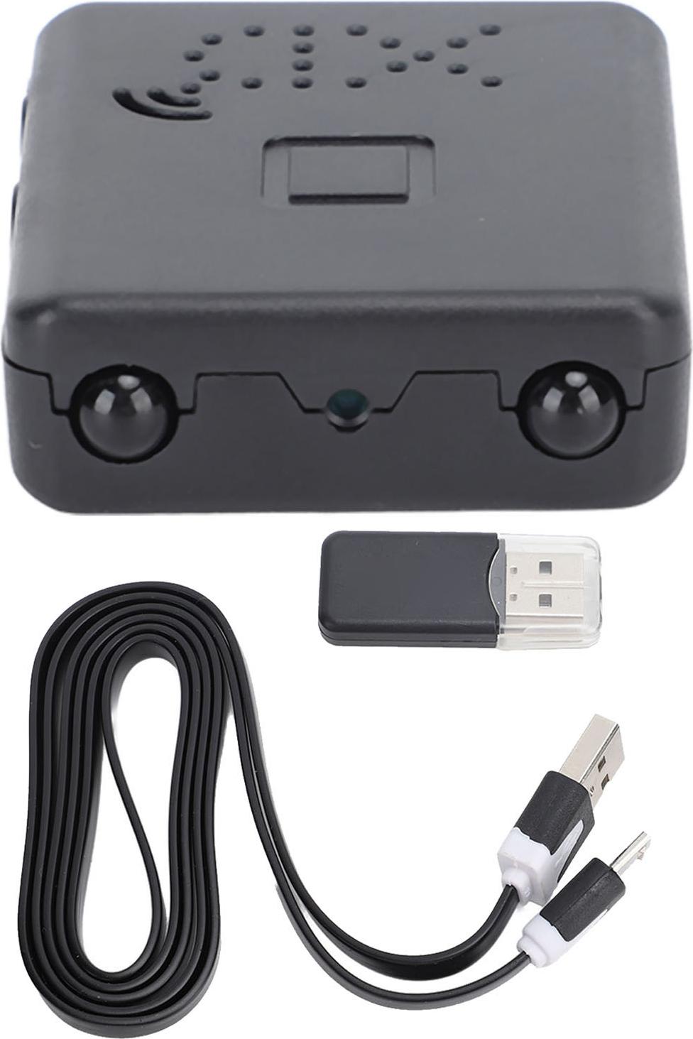 Mini kamera WLAN, micro USB, PRI, detekcia ľudí, ultratenká, nočné videnie, 120° široký uhol, 1080P, malá do auta