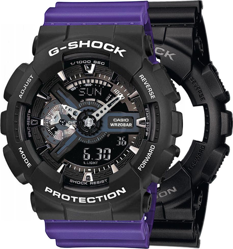 Casio G-Shock SET GA-110-1BER hodinky + BEZEL 10508136 + BAND 10498156 20BAR