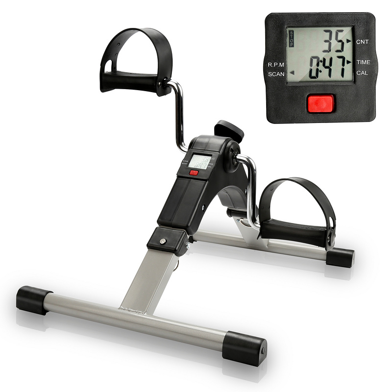Yakimz Mini Bike Exercise Bike, bicykel Leg Trainer s LCD displejom, skladací pedálový trenažér, ľahko použiteľný bicyklový trenažér.