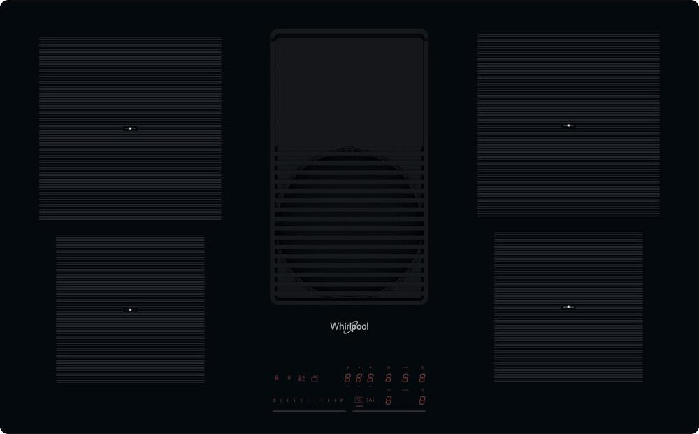 Whirlpool WVH 92 K/1 Black Integrovaná indukčná varná doska s 80,4 cm zónou 4 zóny Integrovaná kapota
