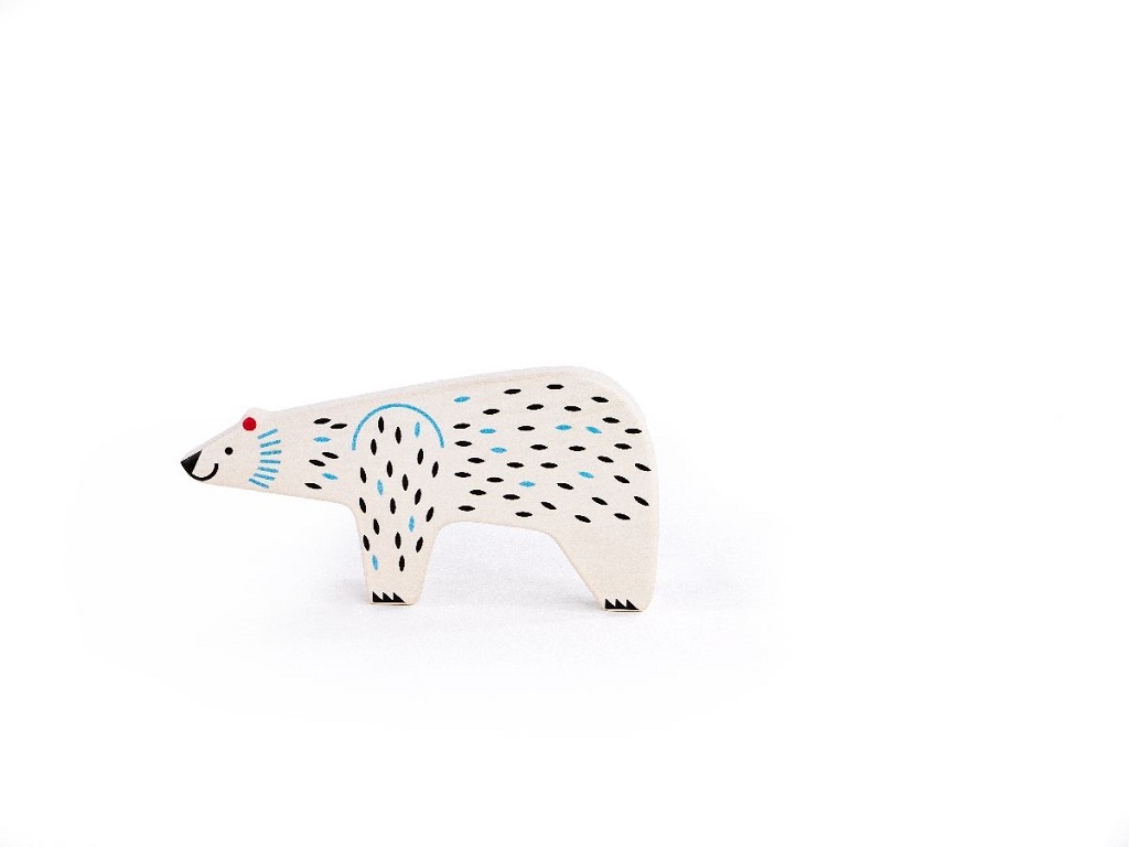 Bajo Tierfigur Spielzeug - Eisbär bedrohte Tierarten 25250PB