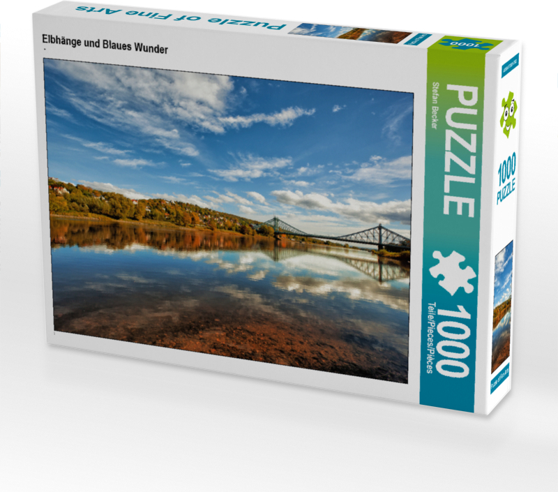 CALVENDO Puzzle Elbhänge und Blaues Wunder | 1000 Teile Lege-Größe 64x48cm Foto-Puzzle für glückliche Stunden