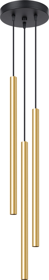 Pendelleuchten PASTELO 3P glanzgold 3xG9 8W Stahl 90x20x20cm Sollux Lighting