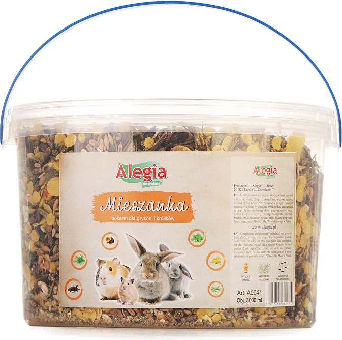 Alegia - Futtermischung für Nagetiere und Kaninchen 3000ml Alegia