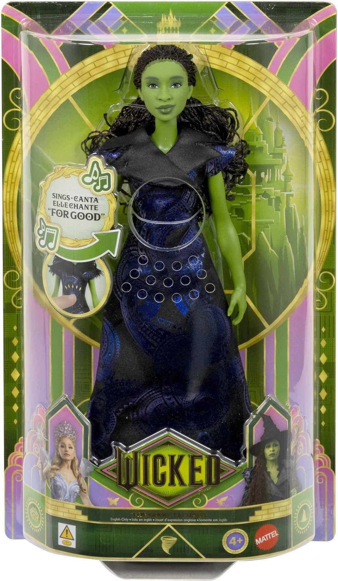 WICKED Elphaba Singende Puppe, Musikfigur, 5 Artikulationspunkte, For Good Lied, Inklusive Batterien, 4+ Jahre MATJFM09