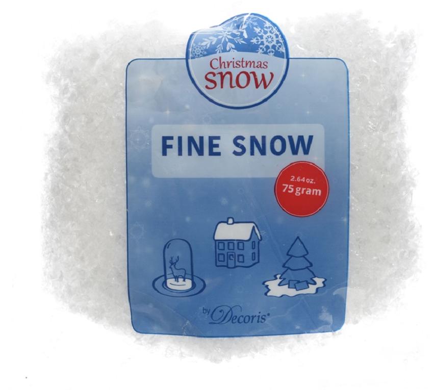 Kaemingk Kunstschnee Schneeflocken fein PE L.20cm B.15cm H.2cm weiß 75 gramm 470511