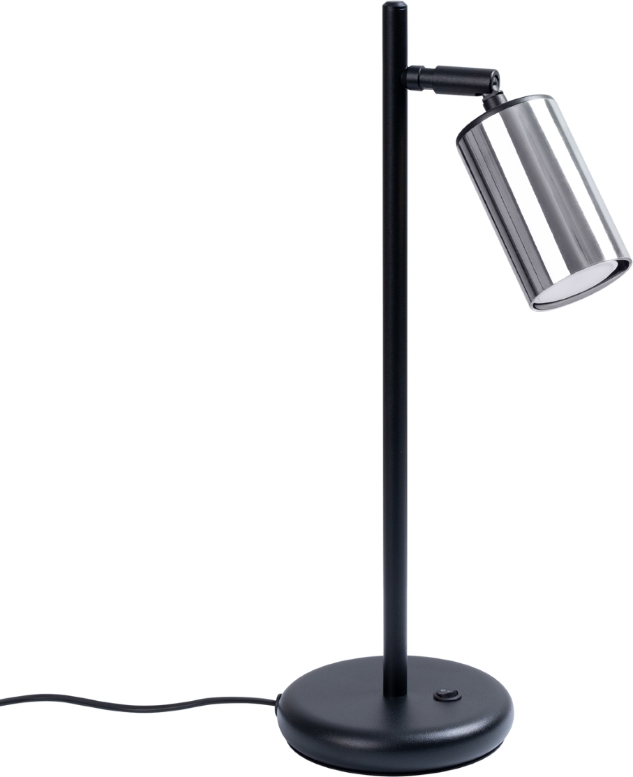 Tischlampe WINX schwarz/chrom 1xGU10 10W Stahl 44x15x13cm Sollux Lighting