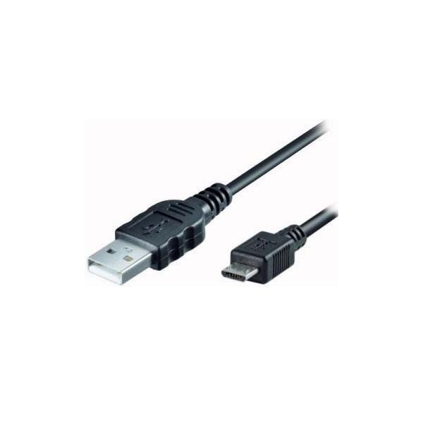 e+p TL 592, 1 m, Micro-USB B, USB A, USB 2.0, Samec/samec, Čierna