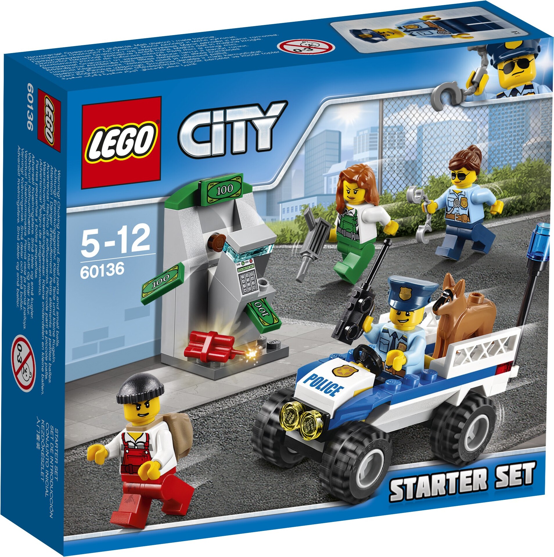 LEGO City Police Starter Set, Stavebnica, 5 rok / roky, 80 kusov, 120 g