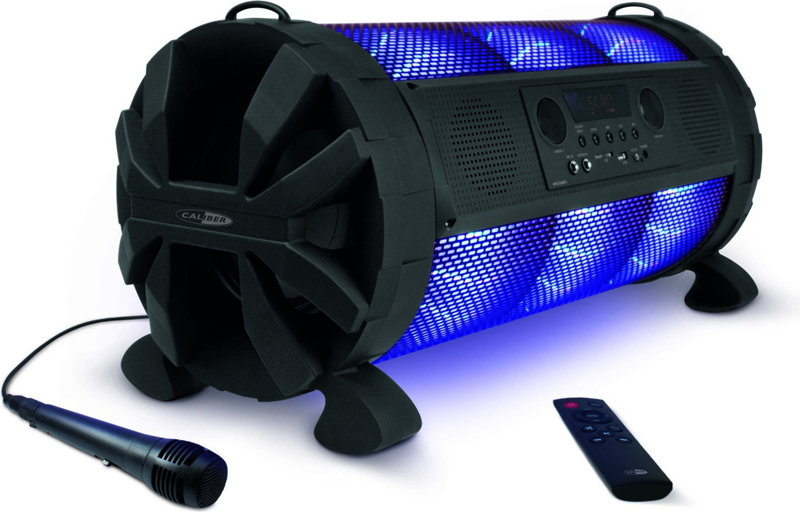 Karaoke súprava Caliber - Led osvetlenie a dobíjacia batéria čierna (HPG519BTL)