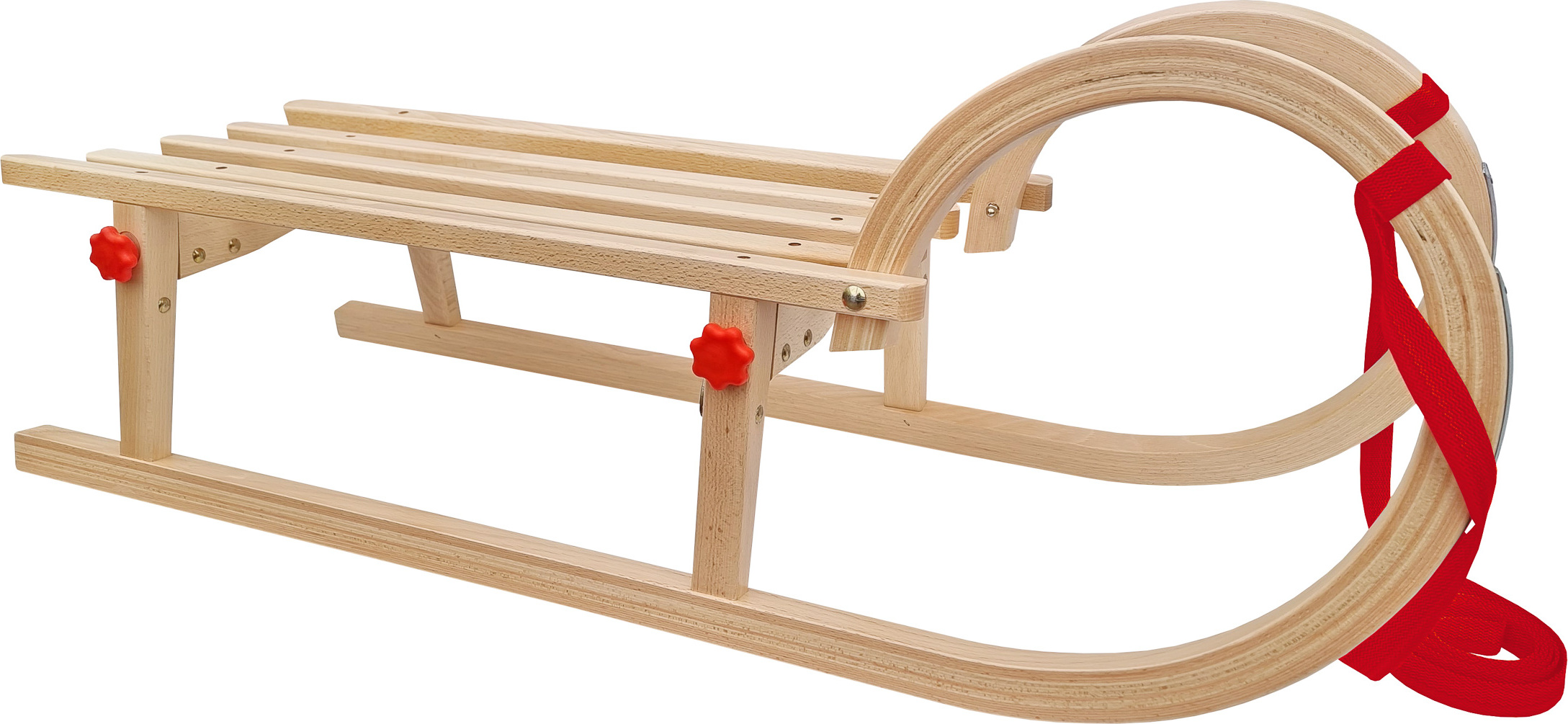 Erst-Holz Hörnerschlitten Klappschlitten Rodelschlitten Rodel Schlitten aus Holz wählbares Zubehör V-21-095