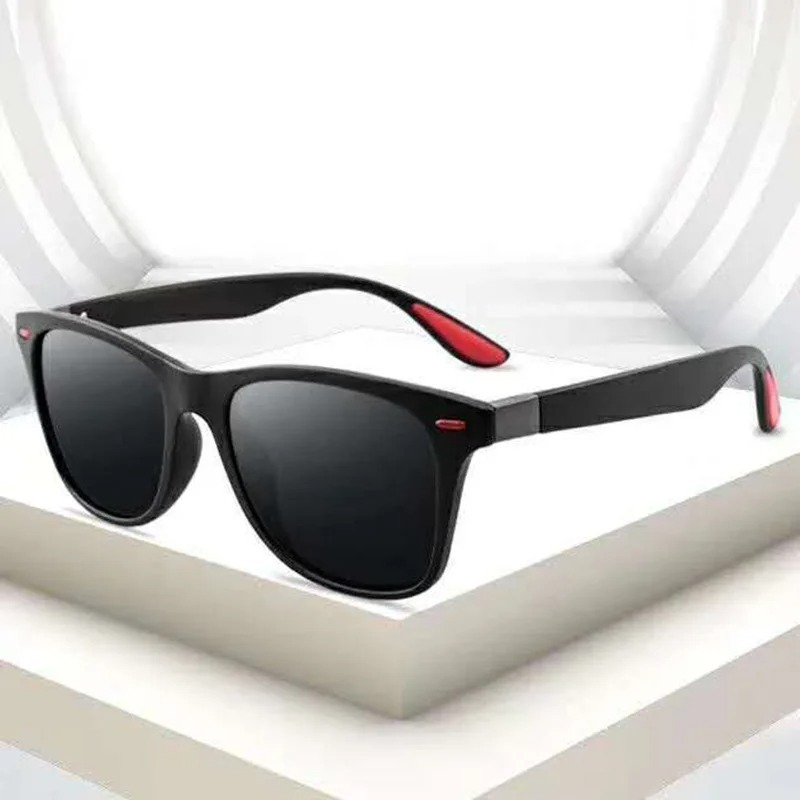 MK Shopping Klassische Polarisierte Sonnenbrille UV400 Uni Vintage Stil – Schwarz