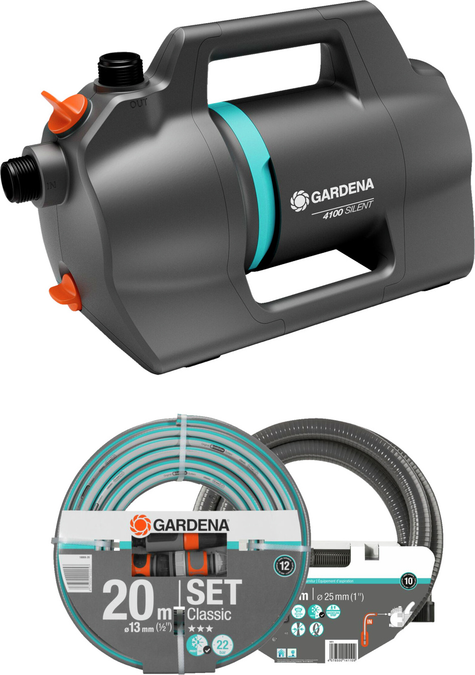 Gardena Gartenpumpe 4100 Silent Set