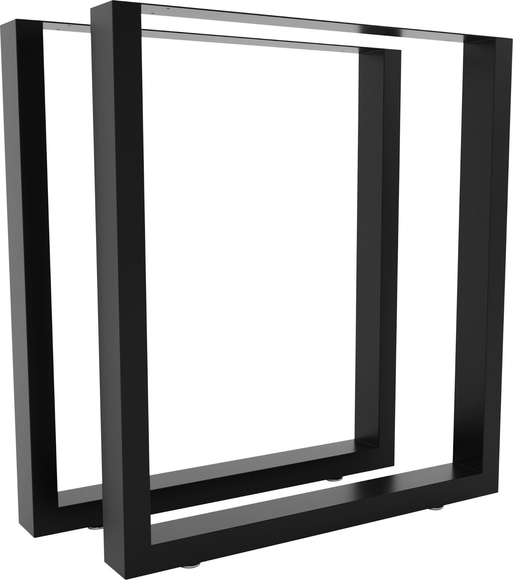 In And OutdoorMatch Tischbeine Joao – 2x Tischbeine – Tischbeine aus Stahl – Tischbeine schwarz – Industriestil – 30 cm 52258-0