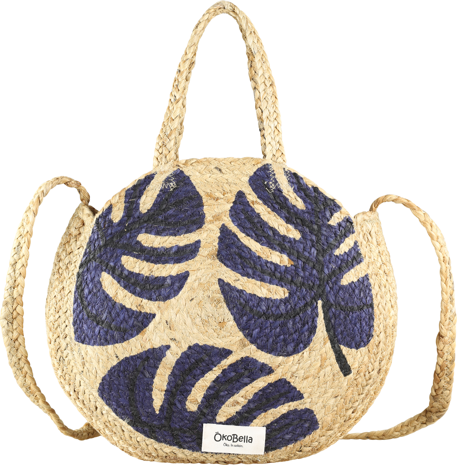 Umhängetasche Karibik mit tropischem Blätterdruck von collezione alessandro